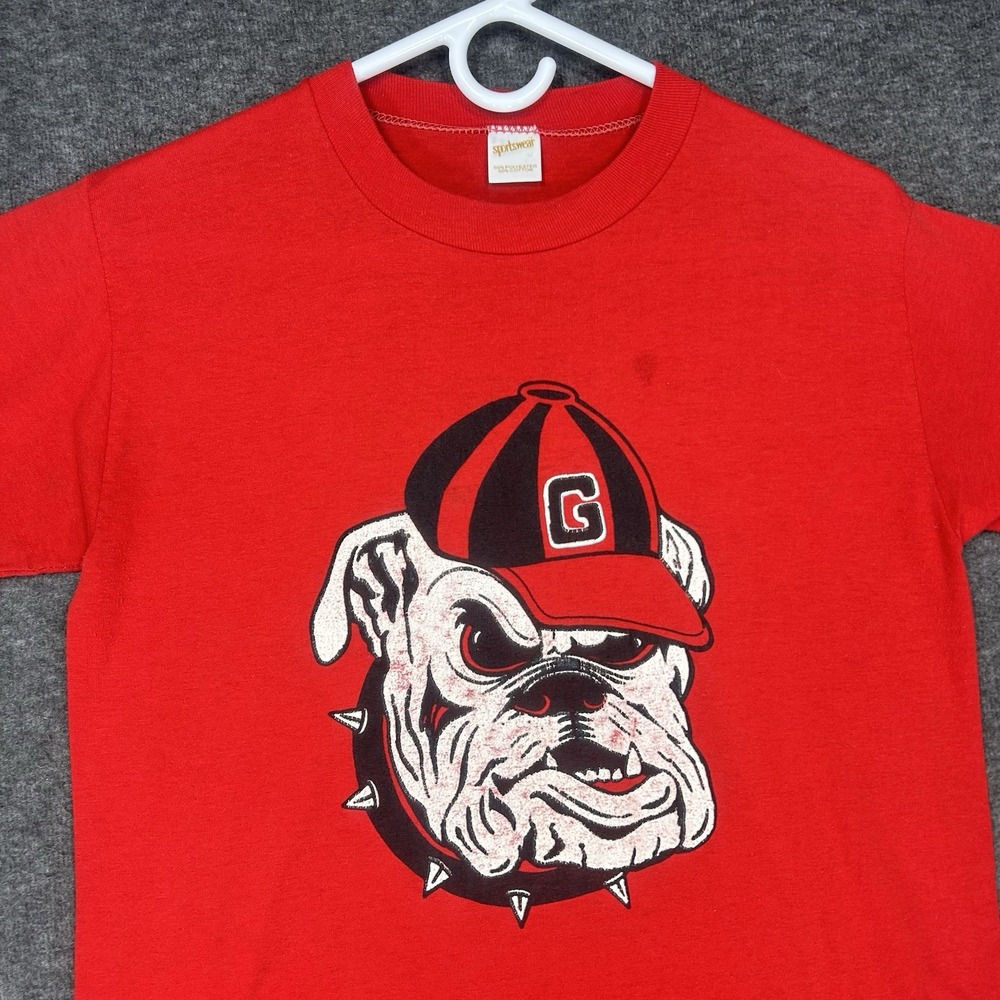 Vintage 70s University of Georgia T Shirt Mens S (Tag M) Red single stitch - Picture 2 of 14